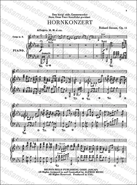 Edwin.F.Kalmus:R. シュトラウス/ホルン協奏曲 第1番 変ホ長調 作品11 【Hornu0026Piano】/【25304】/K04130/ ホルンu0026ピアノ/輸入楽譜(T) - 楽譜ネット 商品詳細