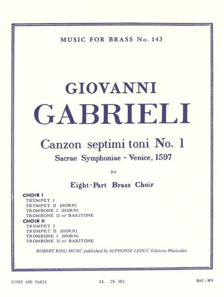 Robert King:ガブリエッリ, G./第7旋法による8声のカンツォン 第1番 