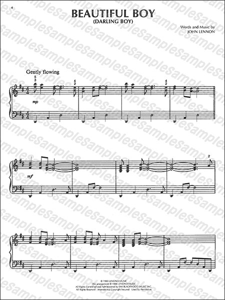 Hal Leonard:ジョン・レノン/ピアノソロ曲集/【58954】/00357252