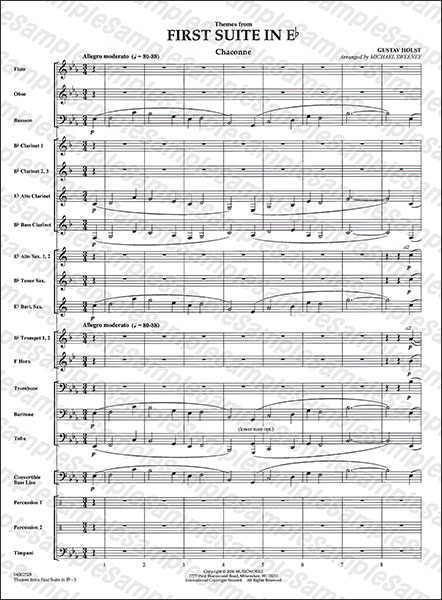 ホルスト 吹奏楽のための第一組曲 - 楽器/器材