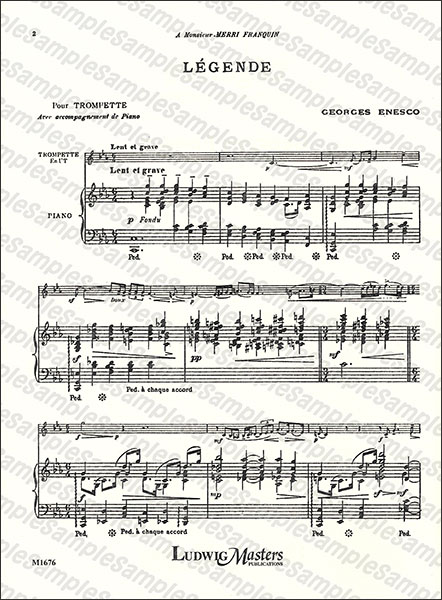 Ludwig Masters:エネスコ/レジェンド 【Trumpet&Piano】/【2167500 