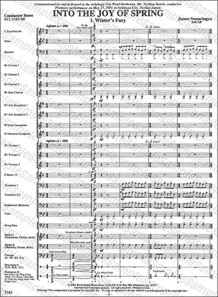 楽譜) チェスフォード・ポートレイト / 作曲：ジェイムズ・スウェアリンジェン (吹奏楽)(スコア+パート譜セット) - 楽譜、音楽書